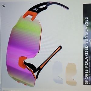 BOLLFO Polarized Sports Sunglasses cycling 3 interchangeable lenses Unisex NEW…